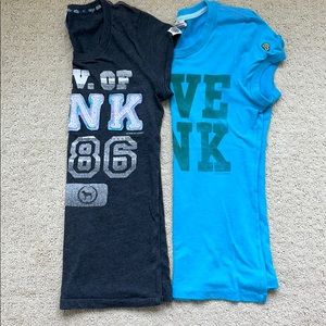 Two PINK Pajama Shirts